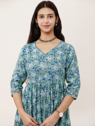 Fiza Aisha Long Flared Dress