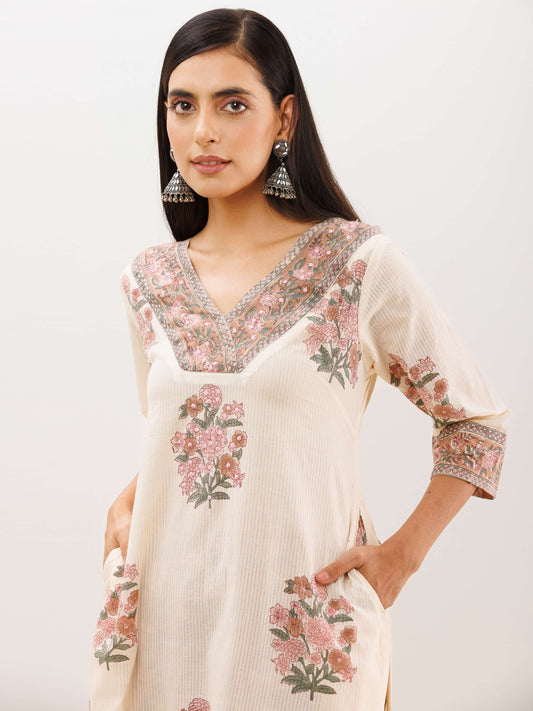 Rozana Alia Cotton Dobby Kurta