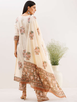 Rozana Alia Set Of Kurta Salwar Pants Dupatta