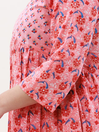Hand Block Printed Cotton Fabric Per Meter - F001F2842