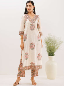 Rozana Alia Set Of Kurta Salwar Pants Dupatta