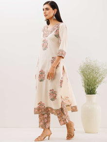Rozana Alia Set Of Kurta Salwar Pants Dupatta