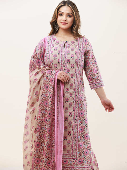 Gazal Aditi Set Of Kurta Pants Dupatta