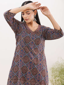 Ajrakh Neelam Kurta