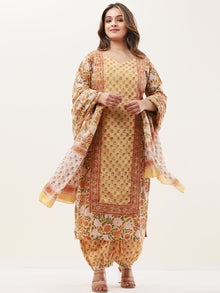 Gazal Heena Set Of Kurta Pants Dupatta