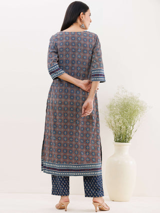 Ajrakh Raina Kurta