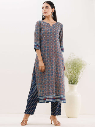 Ajrakh Raina Kurta
