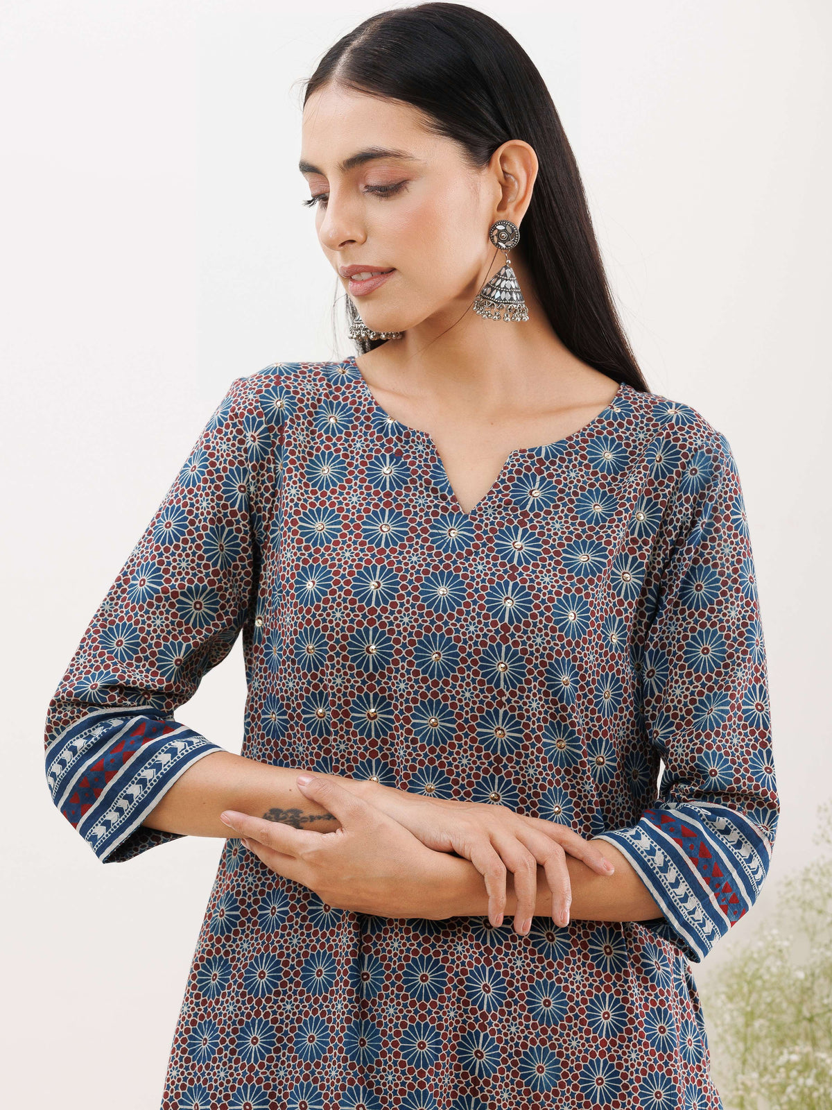 Ajrakh Raina Kurta