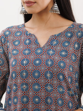 Ajrakh Raina Kurta
