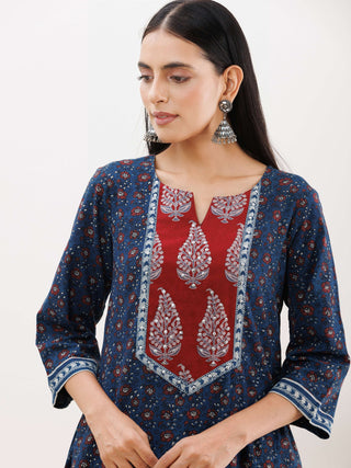 Ajrakh Damini Kurta With Pockets