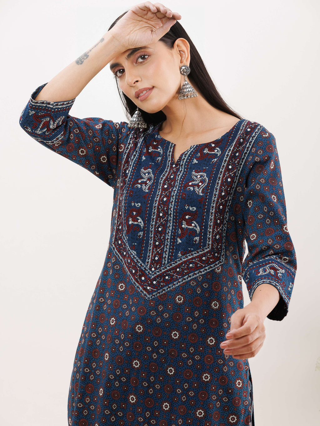 Ajrakh Kaynat Kurta – InduBindu