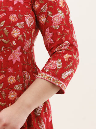 Gazal Roopa Set Of A Line Kurta Pants Dupatta