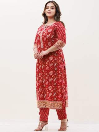 Gazal Veena Set Of Kurta Pants Dupatta