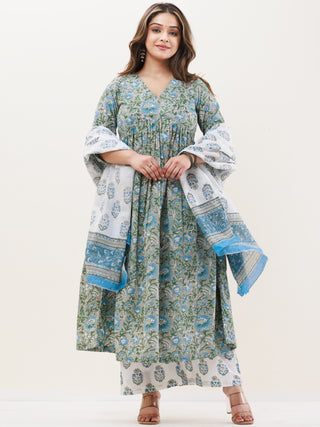 Gazal Anaya Set Of Anarkali Pants Dupatta