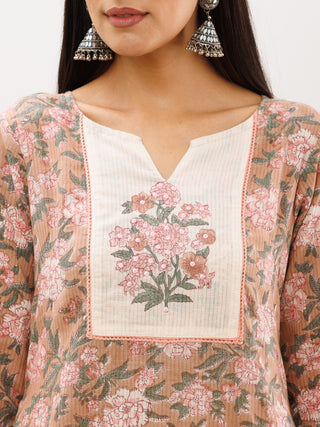 Rozana Naina Set Of Kurta Salwar Pants Dupatta