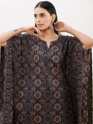 Sukoon Parizaad Ajrakh Kaftan Co-ord Set