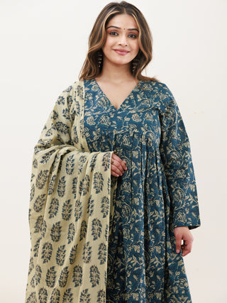 Gazal Tabu Set Of Anarkali Pants Dupatta