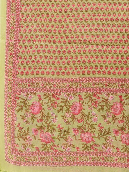 Hand Block Printed Cotton Fabric Per Meter - F001F2850