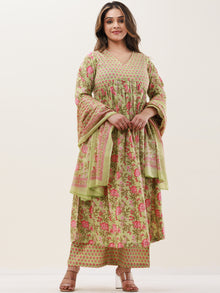 Gazal Ruksar Set Of Anarkali Pants Dupatta