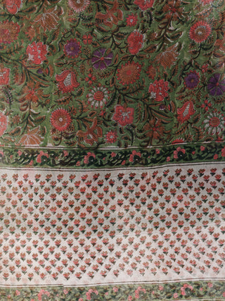 Hand Block Printed Cotton Fabric Per Meter - F001F2753