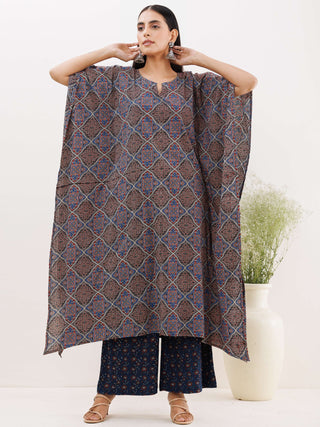 Sukoon Prerna Ajrakh Kaftan Co-ord Set