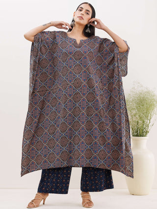 Sukoon Prerna Ajrakh Kaftan Co-ord Set