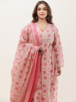 Gazal Priya Set Of Anarkali Pants Dupatta