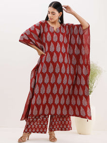 Sukoon Roheen Ajrakh Kaftan Co-ord Set