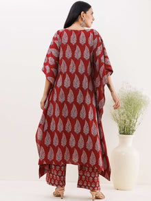 Sukoon Roheen Ajrakh Kaftan Co-ord Set