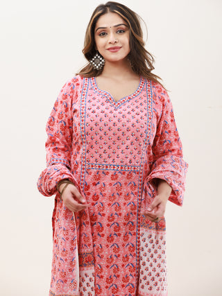 Gazal Riya Set Of Kurta Pants Dupatta