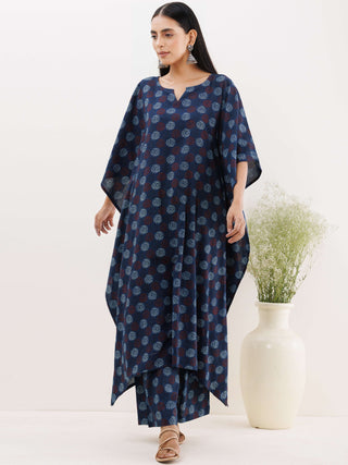 Sukoon Urja Ajrakh Kaftan Co-ord Set
