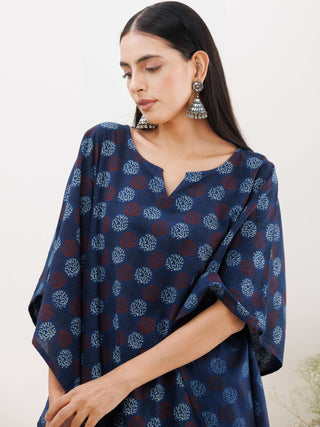 Sukoon Urja Ajrakh Kaftan Co-ord Set
