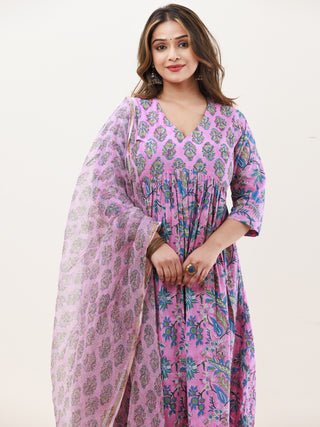 Gazal Aaina Set Of Anarkali Pants Dupatta