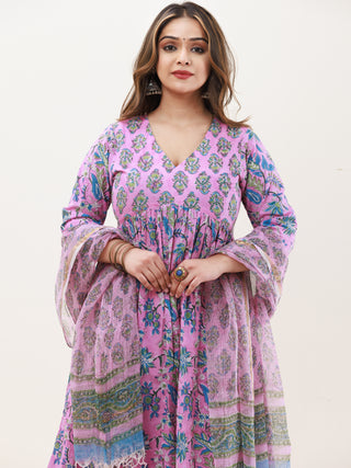 Gazal Aaina Set Of Anarkali Pants Dupatta