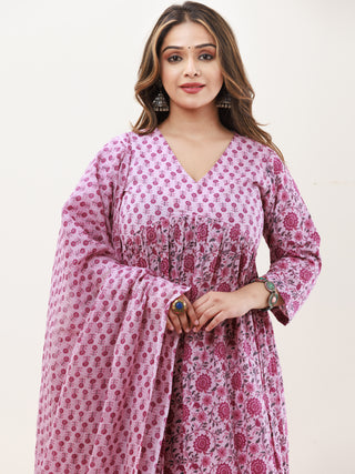 Gazal Mannat Set Of Anarkali Pants Dupatta