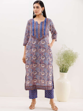 Rozana Nandini Set Of Kurta Pants Dupatta