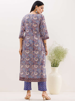 Rozana Nandini Set Of Kurta Pants Dupatta