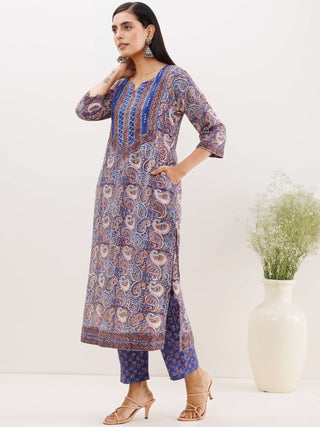 Rozana Nandini Set Of Kurta Pants Dupatta