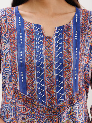 Rozana Nandini Set Of Kurta Pants Dupatta