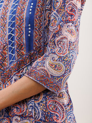 Rozana Nandini Set Of Kurta Pants Dupatta