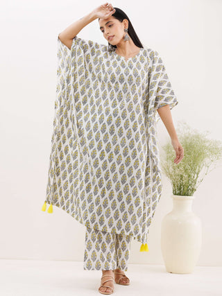 Sukoon Ruhi Kaftan Co-ord Set