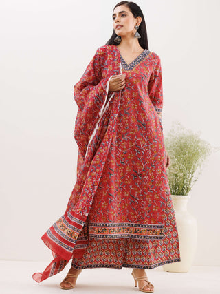Rozana Tania Set Of Kurta Palazzo Dupatta
