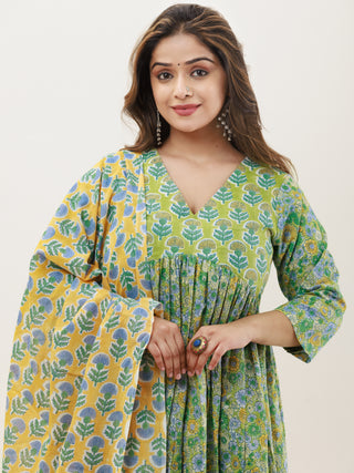 Gazal Amisha Set Of Anarkali Pants Dupatta