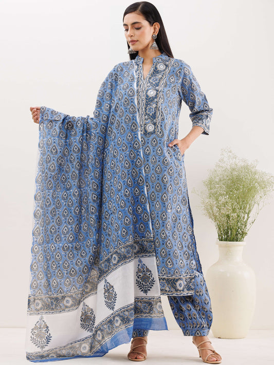 Rozana Parwana Set Of Kurta Pants Dupatta