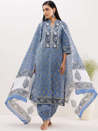 Rozana Parwana Set Of Kurta Pants Dupatta