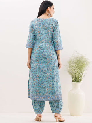 Rozana Manal Set Of Kurta Salwar Pants Dupatta