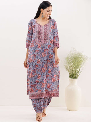 Rozana Nayab Set Of Kurta Salwar Pants Dupatta