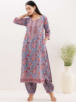Rozana Nayab Set Of Kurta Salwar Pants Dupatta