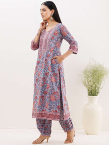 Rozana Nayab Set Of Kurta Salwar Pants Dupatta