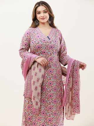 Gazal Ruhi Set Of Kurta Pants Dupatta